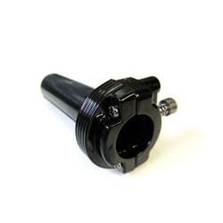 PartzBiz HD 651822 - Custom Chrome Black Throttle Grip Assembly Clamp Dual Cable For Harley 1" 651822 PartzBiz HD 651822 - Custom Chrome Black Throttle Grip Assembly Clamp Dual Cable For Harley 1" 651822
