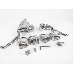 PartzBiz HD 23-250 - Chrome Dual Disc Handlebar Controls 11/16 Bore 96-06 Harley Road King XL Dyna PartzBiz HD 23-250 - Chrome Dual Disc Handlebar Controls 11/16 Bore 96-06 Harley Road King XL Dyna