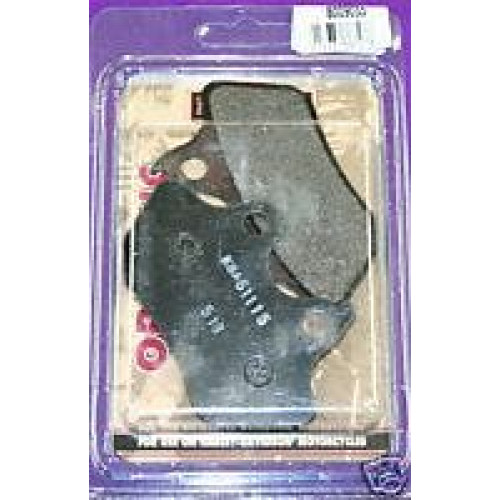PartzBiz HD: 4420180-Custom Chrome Ferodo Organic Rear Brake Pads for Harley 06-07 Softail Dyna  | 8009055