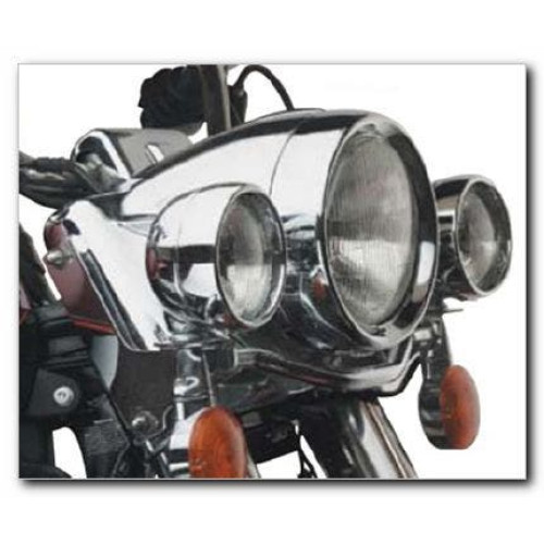 PartzBiz HD: 4420182-Custom Chrome Frenched Chrome Headlamp Trim Ring 83-17 Harley w/ 7" Headlight  