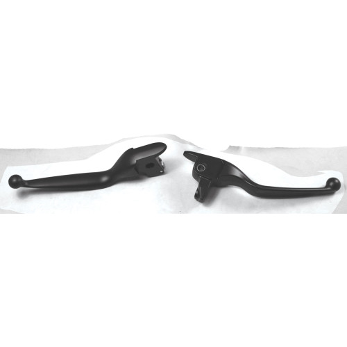 PartzBiz HD: 4420159-Custom Chrome Smooth Black Hand Blade Levers for Harley Touring 14-15 617717