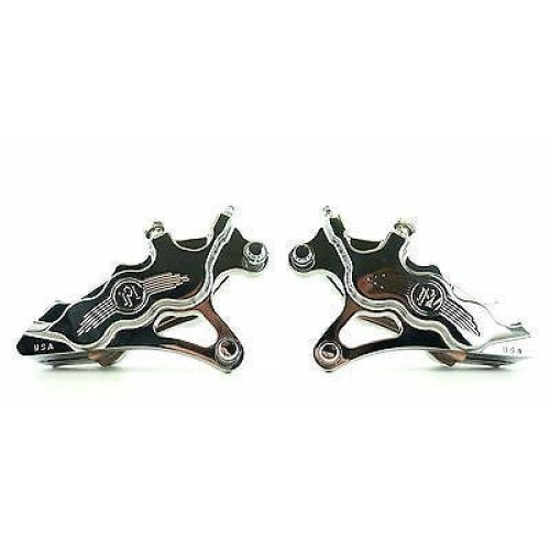 PartzBiz HD: 4420122-Custom Chrome Smooth Black Plus +2 Fork Boots 8.5" Upper Slider Covers 84-13 | 688837