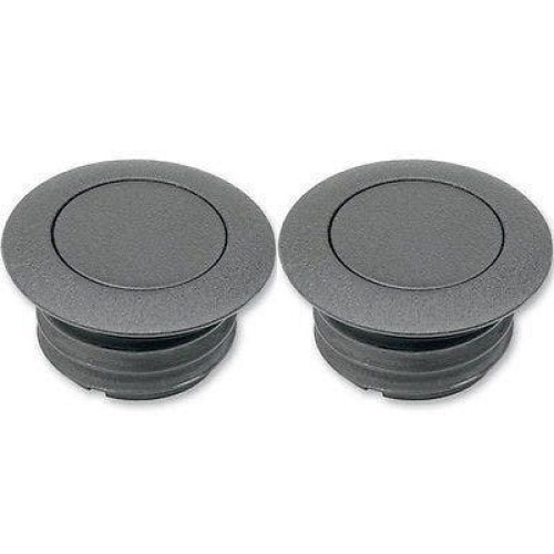 PartzBiz HD: 4420131-Custom Chrome Wrinkle Black Flush Mount Pop Up Gas Cap Set For Harley Vented