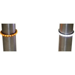 PartzBiz HD TW43AWS - Custom Dynamics TruWRAPZ¬Æ Amber/White Dual LED Fork Lights 43mm TW43AWS 2040-1497 20401497