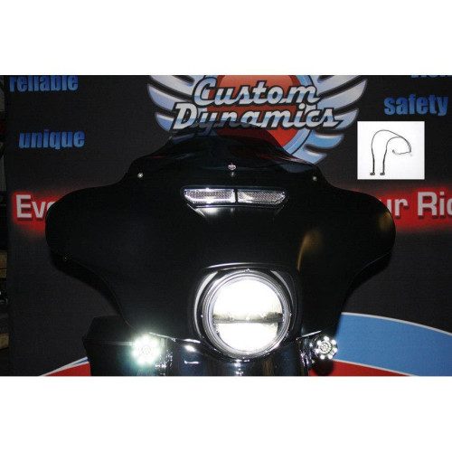 PartzBiz HD: -Custom Dynamics LED Fairing Vent Light Kit for Harley Batwing FLH/T 14-16 | HD-VENT-LED-WHT PartzBiz HD: -Custom Dynamics LED Fairing Vent Light Kit for Harley Batwing FLH/T 14-16 | HD-VENT-LED-WHT