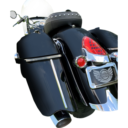 PartzBiz HD: -Custom Dynamics Low Profile Saddlebag Lights Smoke Lens Chrome Trim Indian 15-Up