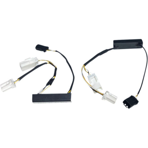 PartzBiz HD: -อะแดปเตอร์สายไฟ Dynamics Micro Bullet สีเหลืองอำพัน / สีขาวแบบกำหนดเอง Plug n Play Dyna 12-17 Harley