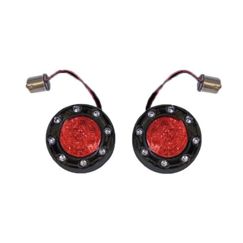 PartzBiz HD: -Custom Dynamics PRObeam Black Bullet Ringz 1156 Rear LED Turn Signals Red Lens PartzBiz HD: -Custom Dynamics PRObeam Black Bullet Ringz 1156 Rear LED Turn Signals Red Lens