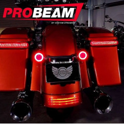PartzBiz HD PB-BB-RR-1157BS - Custom Dynamics ProBeam Bullet Black Bezel Smoke Lens Rear Turn Signal 1157 Insert PB-BB-RR-1157-BS