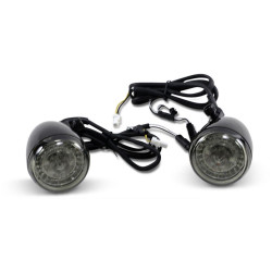 PartzBiz HD PB-IND-ECE-AW-B - Custom Dynamics ProBEAM Dynamic Ringz LED Front Turn Signals Gloss Black ECE