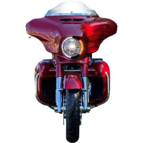 PartzBiz HD: -Custom Dynamics ProBeam Standard Turn Signal Black Ring Trim Harley FLH/T 96-05 PB-7TR-AW-3B electra road street glide king best for buy davidson flh flt amber light indicator built in plug n play 2001-2307 2001-2308 2001-2309 2001-2310 2001-2311 2001-231