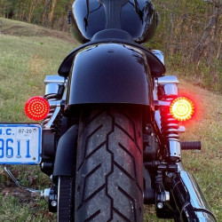PartzBiz HD GEN-4-R-1157 - Custom Dynamics Red Dual Function Led Turn Signal Insert Harley FLHX FLTRX | GEN-200-R-1157