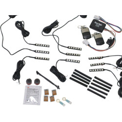 PartzBiz HD TMWK3 - Custom Dynamics TMWK3 Black 9 pcs LED Accent Light Kit Universal 12V Motorcycle | TMWK3