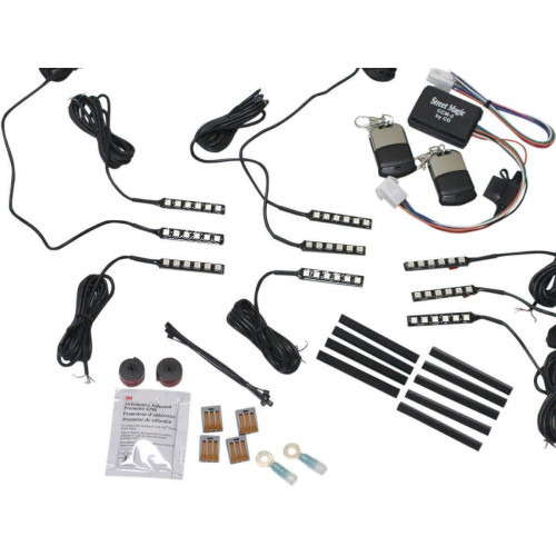 PartzBiz HD: -Custom Dynamics TMWK3 Black 9 pcs LED Accent Light Kit Universal 12V Motorcycle | TMWK3 PartzBiz HD: -Custom Dynamics TMWK3 Black 9 pcs LED Accent Light Kit Universal 12V Motorcycle | TMWK3