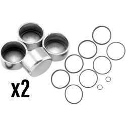PartzBiz HD DS17020324 (x2) - Cycle Craft 8-Piston Caliper Piston Seal Rebuild Kit Rep OE 4431300 Harley 00-07