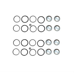 PartzBiz HD DS17020429 (x2) - Cycle Pro 19257 Caliper Seal & Piston Kit 4 Piston Brembo Style Calipers 1702-0429