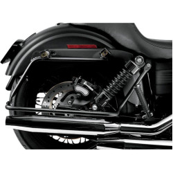 PartzBiz HD DS35010626 - Cycle Visions CV7400B Bagger Tail Kit สำหรับ Dyna FXD 06-17 สีดำ Saddlebag Mounts