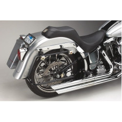 PartzBiz HD DS35010539 - Cycle Visions CV-7201 ชุดหาง Bagger พร้อมขายึดสีดำสำหรับ Harley FLST 08-17