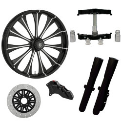 PartzBiz HD CYNICAL-SNGL-ECL-KIT-23PCKG - Cynical Eclipse 23" Wheel Tire Single Side w/ Raked Triple Trees Lowers & Sliders | CYNICAL-SNGL-ECL-KIT-23PCKG