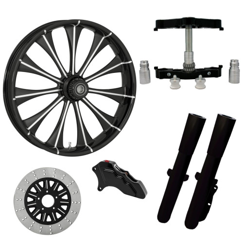 PartzBiz HD: 4419081-Cynical Eclipse 23" Wheel Tire Single Side w/ Raked Triple Trees Lowers & Sliders | CYNICAL-SNGL-ECL-KIT-23PCKG