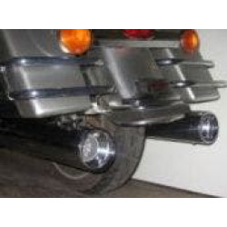 PartzBiz HD DD604-12ECapS - D&D Chrome 4" Interchangeable Muffler End Cap sTRAIGHT CUT Sold Each w/ Bolts 604-11ECapS Harley M8 Milwaukee Eight Touring Cruiser Chopper best for FLH FLT FLHX electra road street glide king tri