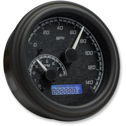 PartzBiz HD: 4419012-Dakota Digital Black/Gray & Black MVX FatBob Analog Digital 4 1/2 เกจ Harley | MVX-2004-KG-K