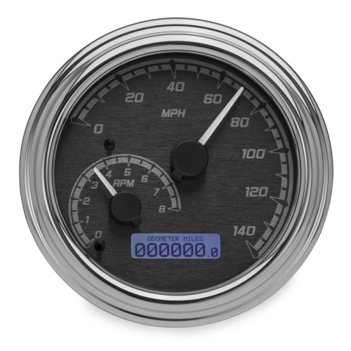 PartzBiz HD: 4419013-Dakota Digital Black/Gray & Chrome MVX Analog Gauge Speedo Tach Harley 11-17 | MVX-2011-KG-C