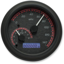 PartzBiz HD TR211639 - Dakota Digital Black/Red & Black MVX เกจอนาล็อก Speedo Tach Harley 96-03 | MVX-2002-KR-K PartzBiz HD TR211639 - Dakota Digital Black/Red & Black MVX เกจอนาล็อก Speedo Tach Harley 96-03 | MVX-2002-KR-K