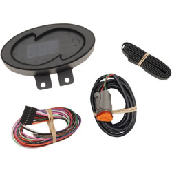 PartzBiz HD DS22100191 - Dakota Digital MCL-5100-K Black Wave 5000 Series มาตรวัดความเร็ว Harley & Custom