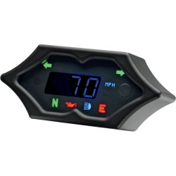 PartzBiz HD DS22100192 - Dakota Digital MCL-5200-K Black Spike 5000 Series มาตรวัดความเร็ว Harley & Custom | MCL-5200-K