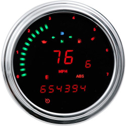 PartzBiz HD DS22100262 - Dakota Digital MCL2011-R LED สีแดง 2000 Series FatBob เกจ Speedo Tach Can Bus | MCL2011-อาร์