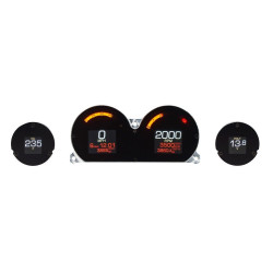 PartzBiz HD DS22120744 - Dakota Digital MLX-8414 Plug-In 4 LED เกจคลัสเตอร์ Harley FLH/T 14-18