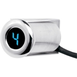 PartzBiz HD DS22120175 - Dakota Digital PGR-1000-F Chrome Blue LED การตั้งโปรแกรมอัตโนมัติตัวบ่งชี้เกียร์ | PGR-1000-F