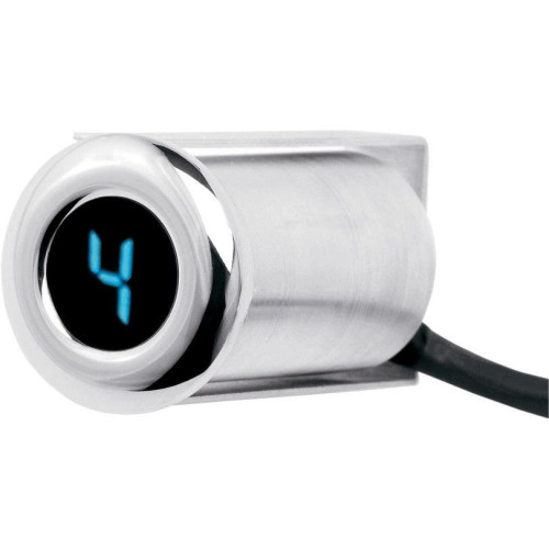PartzBiz HD: 4418956-Dakota Digital PGR-1000-F Chrome Blue LED การตั้งโปรแกรมอัตโนมัติตัวบ่งชี้เกียร์ | PGR-1000-F