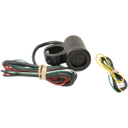 PartzBiz HD TR211190 - Dakota Digital PGR-1100-KR ไฟ LED แสดงสถานะเกียร์แบบโปรแกรมอัตโนมัติสีดำ แถบ 1” | PGR-1100-KR