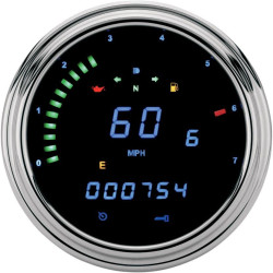 PartzBiz HD TR211047 - Dakota Digital MCL-2002 Blue LED 2000 Series FatBob เกจ Speedo Tach 96-03 | MCL-2002