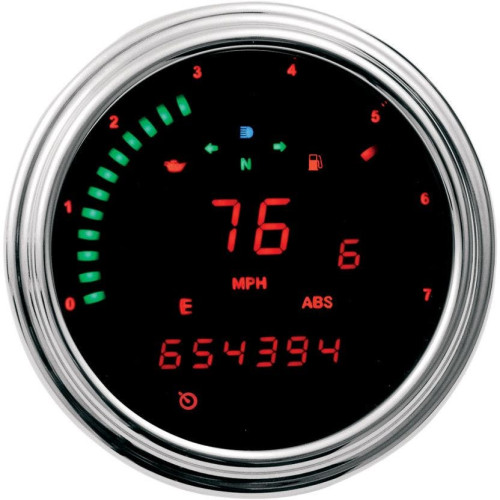 PartzBiz HD: 4418931-Dakota Digital MCL-2004-R LED สีแดง 2000 Series FatBob เกจ Speedo Tach 04-10 | MCL-2004-R PartzBiz HD: 4418931-Dakota Digital MCL-2004-R LED สีแดง 2000 Series FatBob เกจ Speedo Tach 04-10 | MCL-2004-R