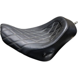 PartzBiz HD DS08021068 - Danny Grey 21-201DAIR Diamond Airhawk Weekday Solo Seat Harley FL Softail 18-Up อานใหม่ที่ดีที่สุดอัพเกรดการเปลี่ยนแบบกำหนดเองคลาสสิก