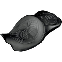 PartzBiz HD WP830-0338 - Danny Grey AirHawk Longhaul 2-Up XL Seat W/ พนักพิง Opt Harley Touring 08-15 | แดนนี่ เกรย์