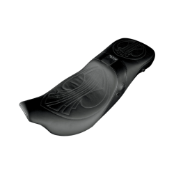 PartzBiz HD DS08010644 - Danny Grey Airhawk Weekday 2-up XL Harley Seat Drag Stitch W/Backrest Option 08-21 FL | 21-420DAIR