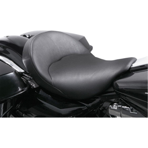 PartzBiz HD: 4418883-Danny Grey BigIST Black Vinyl Solo Wide Saddle Seat สำหรับ Harley Touring 08-15 | แดนนี่ เกรย์