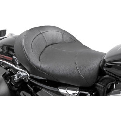 PartzBiz HD WP830-0401 - Danny Grey Bigist Solo Seat ไวนิลตะเข็บเรียบ Harley Sportster 04-18