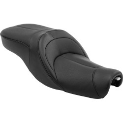 PartzBiz HD WP830-0407 - Danny Grey Lowist 2-Up Seat Leather Smooth Stitch Harley Sportster 04-18