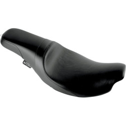 PartzBiz HD WP830-0368 - Danny Grey Smooth Black Vinyl Weekday 2-Up Seat สำหรับ Harley Dyna 06-16 Model | 21-408