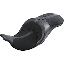 PartzBiz HD WP830-0125 - Danny Grey TourIST 2-up Air Seat Black Spacer Mesh Airhawk Harley 08-17 FLH/T | FA-DGE-326
