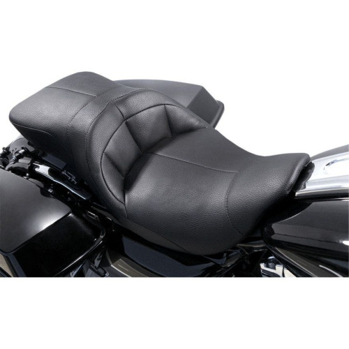 PartzBiz HD: 4418854-Danny Grey TourIST 2-Up Air Touring เบาะไวนิลสีดำสำหรับ Harley FLH/T 08-15 | แดนนี่ เกรย์