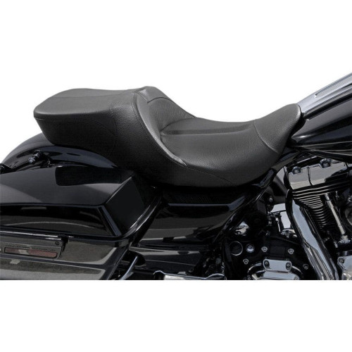 PartzBiz HD: 4418856-Danny Grey TourIST 2-Up Touring เบาะหนังสีดำสำหรับ Harley FLH/T 08-15 | แดนนี่ เกรย์