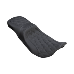 PartzBiz HD DS08011138 - Danny Grey Weekday 2-up XL Harley Seat DD Stitch W/ด้ายสีเทาสำหรับ 08-23 FL | 22-411DIA