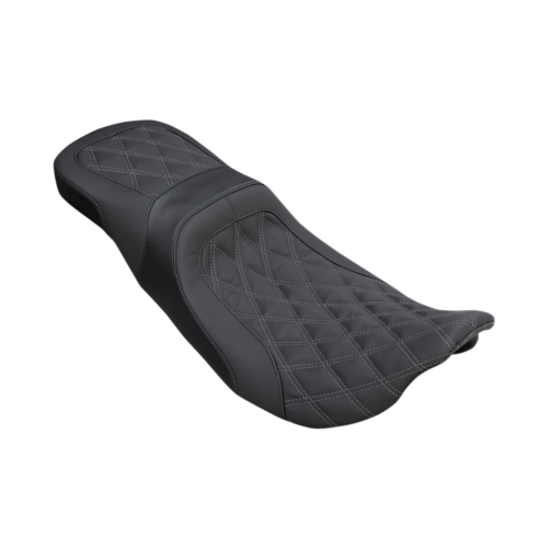 PartzBiz HD: 4418825-Danny Grey Weekday 2-up XL Harley Seat DD Stitch W/ด้ายสีเทาสำหรับ 08-23 FL | 22-411DIA