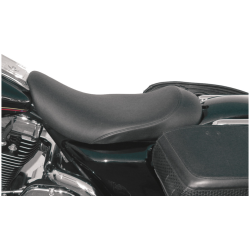 PartzBiz HD DSDS902833 - Danny Grey Weekday Solo Harley Seat สีดำล้วน Smooth สำหรับ 99-07 | 20-401